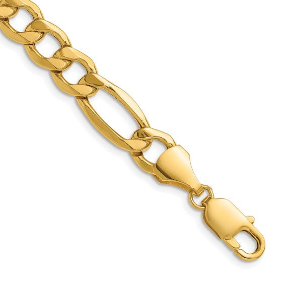 12mm Semi-Solid Figaro Chain - 10k & 14k Gold