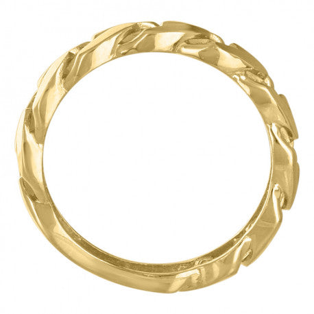 10k Gold Cuban Link Ring, 7mm