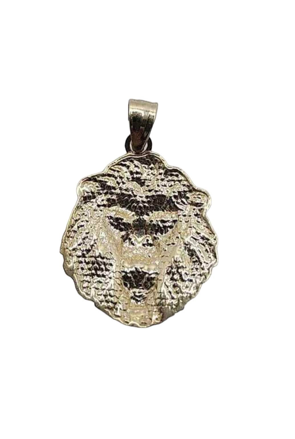 3D Lion Head Pendant in 10k Gold