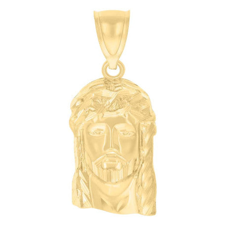 10K Gold Jesus Pendant