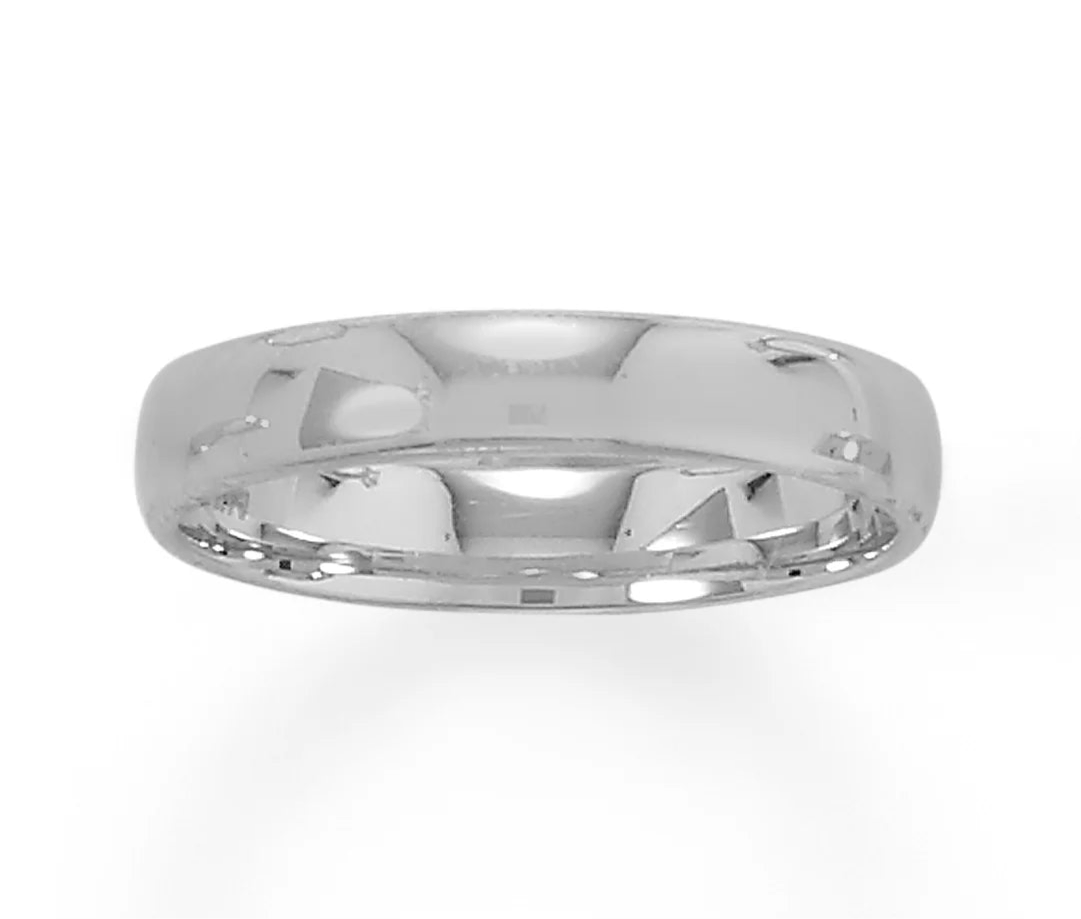 Sterling Silver 4mm Wedding Band