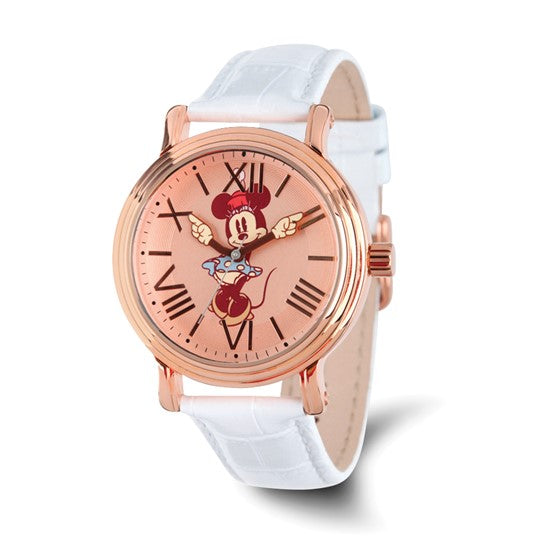 Disney Adult Size Minnie Mouse with moving arms Rose tone Watch