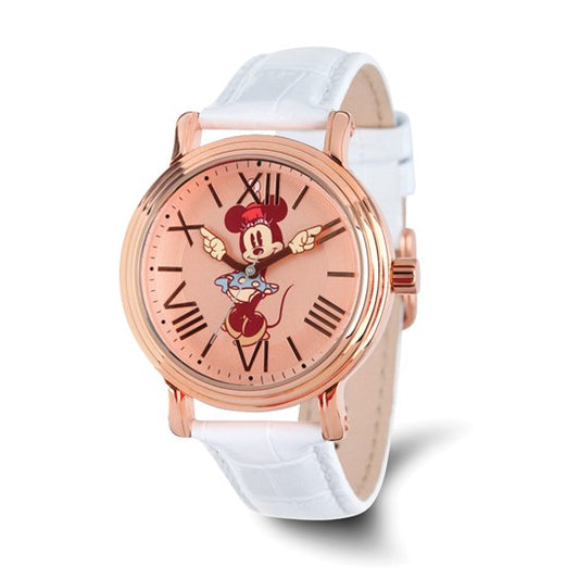 Disney Adult Size Minnie Mouse with moving arms Rose tone Watch