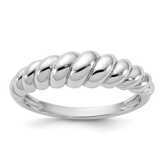 Sterling Silver Scalloped Ring - Sizes 6 to 8