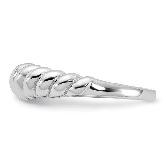Sterling Silver Scalloped Ring - Sizes 6 to 8