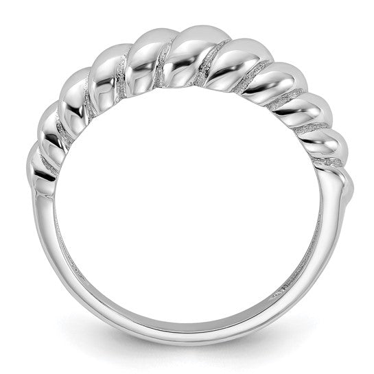 Sterling Silver Scalloped Ring - Sizes 6 to 8