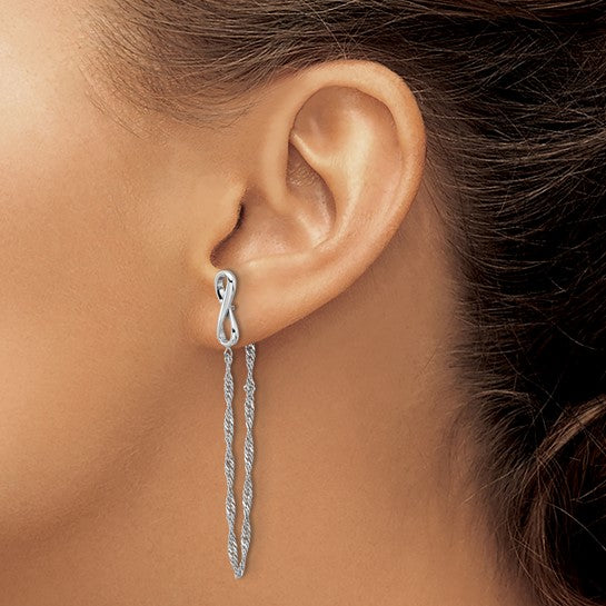Sterling Silver Twisted Infinity Earrings