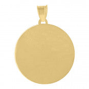 14k Tri Color Round Virgen de Guadalupe Pendant