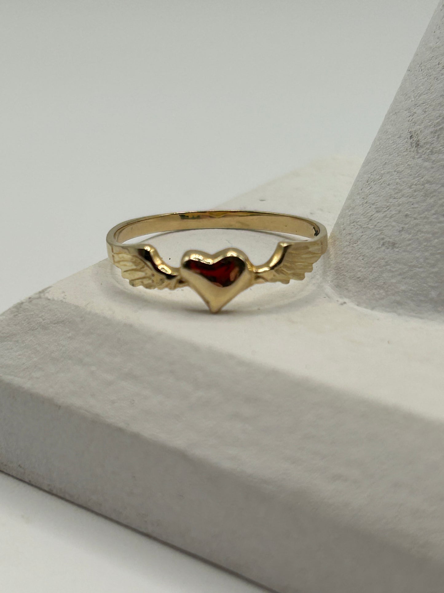 10k Gold Heart with Rings Set of 2 Deposit