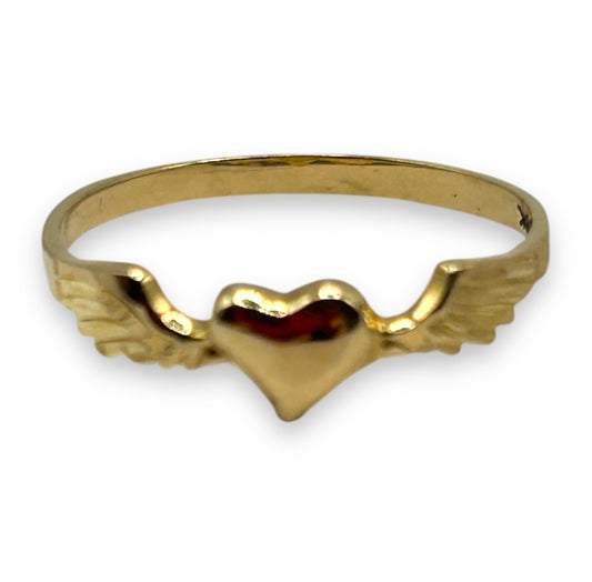 10k Gold Heart with Rings Set of 2 Deposit