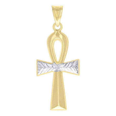 Elegant 10K Gold Ankh Pendant