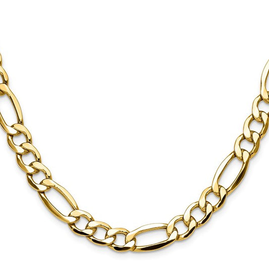 12mm Semi-Solid Figaro Chain - 10k & 14k Gold