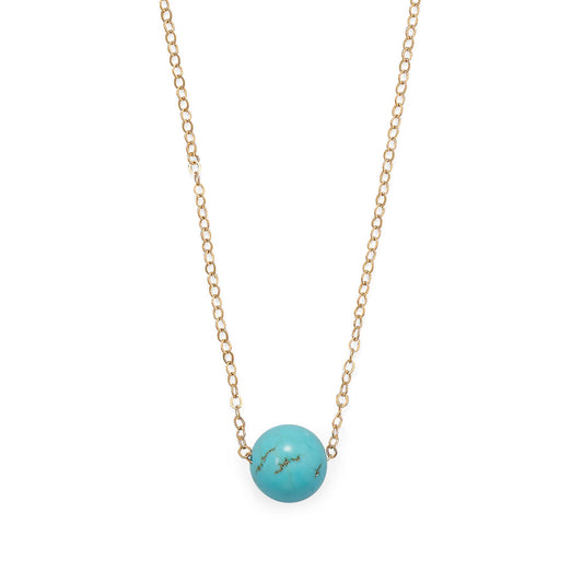 16" + 2" Gold Filled Magnesite Necklace