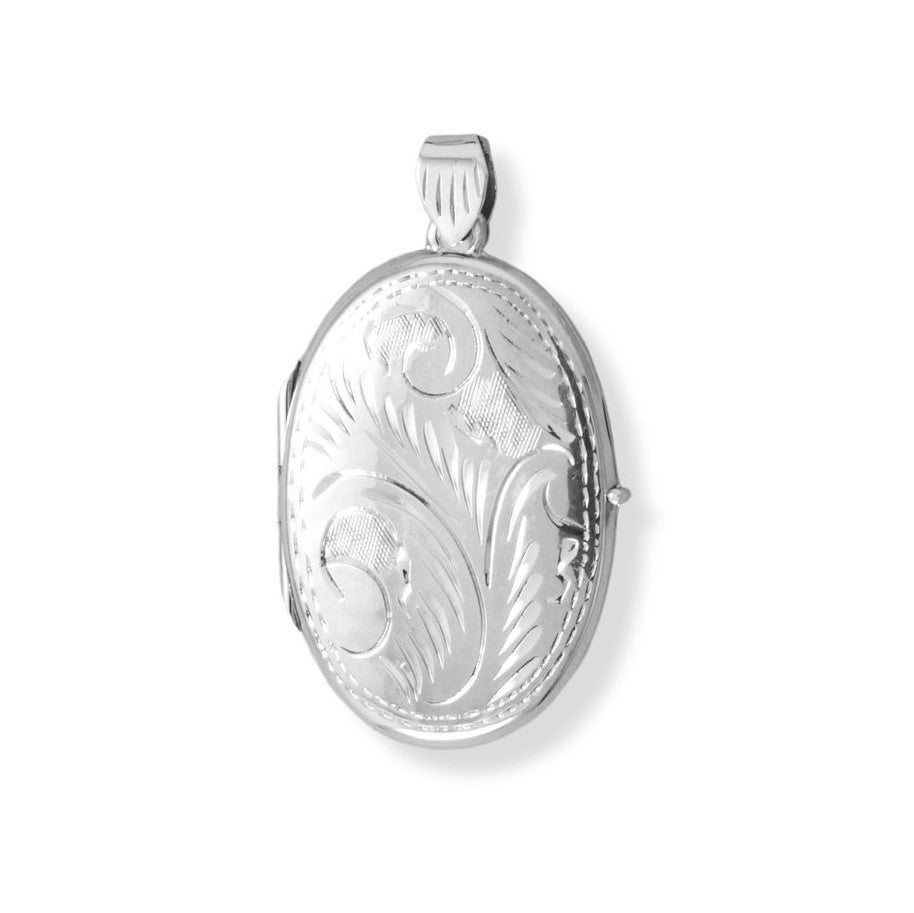 Large Oval Etched Locket