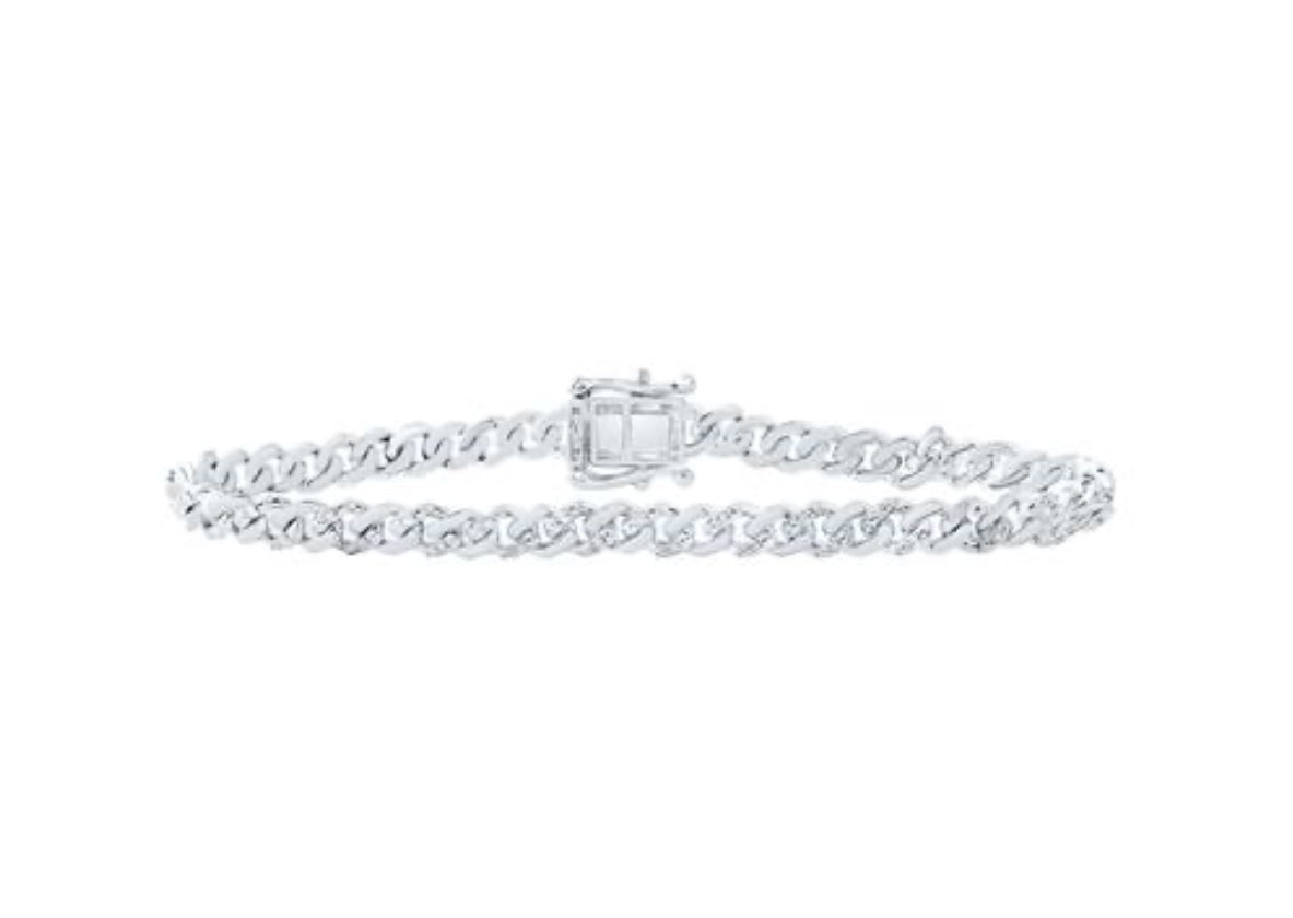 Sterling Silver 1/5 Cttw Diamond Bracelet