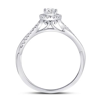 Diamond Engagement Ring Oval Shaped 1/3 Ct tw White 14k Gold