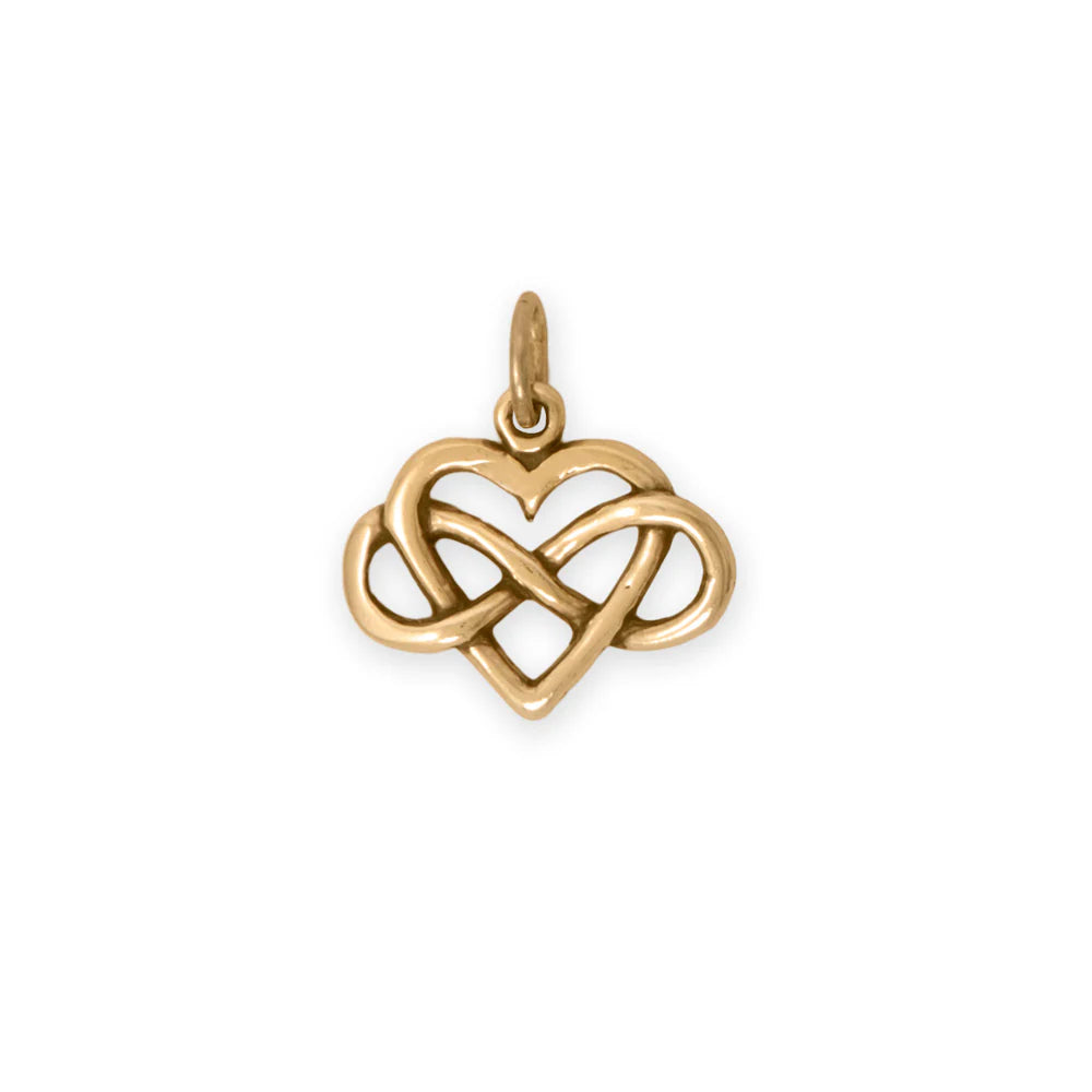 Sterling Silver Infinity Heart Charm