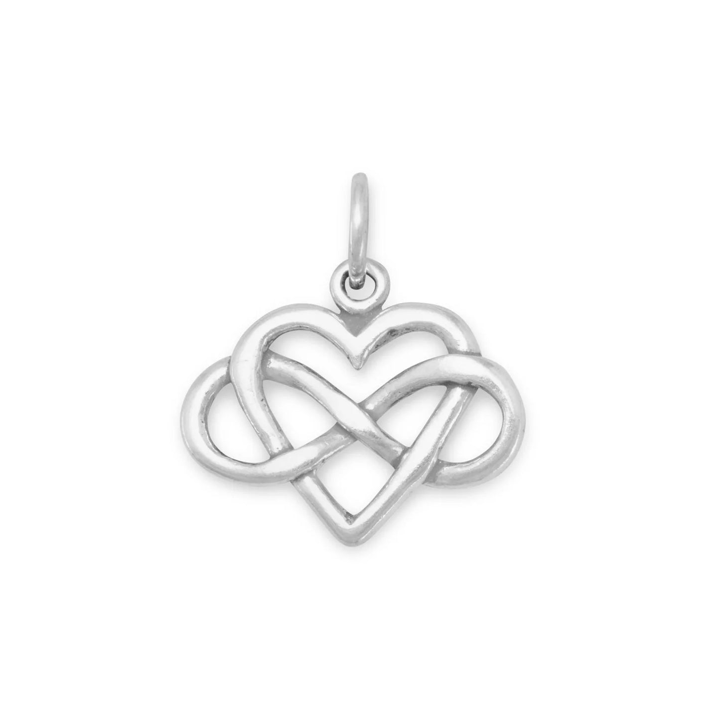 Sterling Silver Infinity Heart Charm