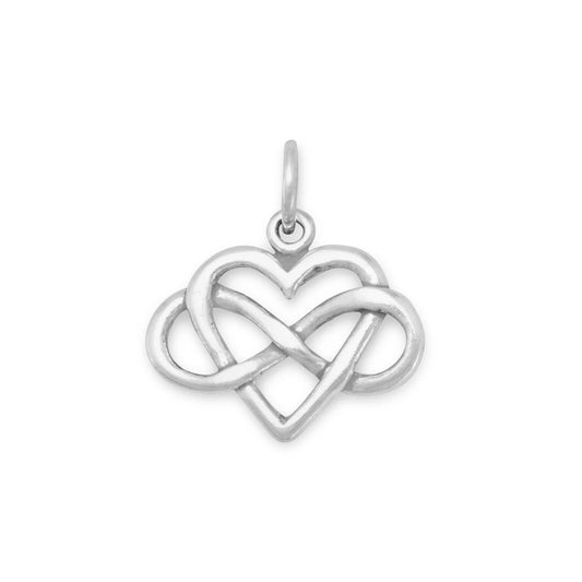 Sterling Silver Infinity Heart Charm