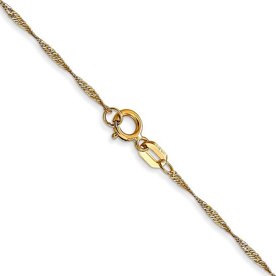 1mm 14k Gold Singapore Chain - Joyi Jewelers
