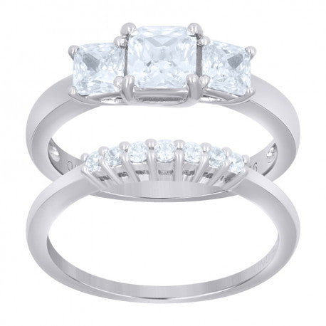 Three Stone Set - Wedding and Engament Rings - Joyi Jewelers
